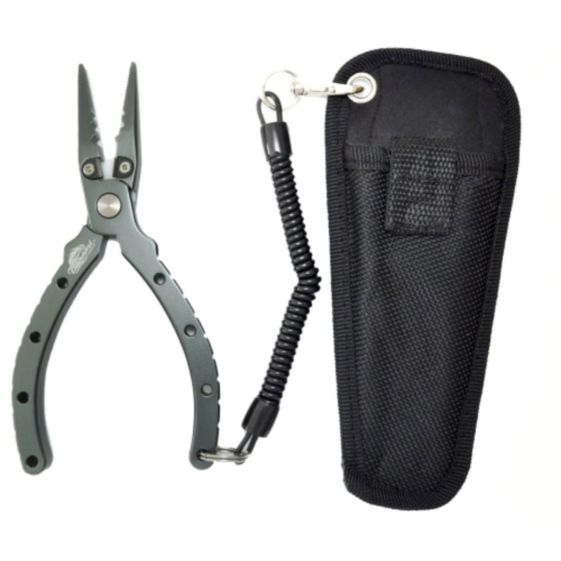 Tsunami Fishing Saltwater Fishing Pliers Titanium Aluminum 6.5″  TSALP-65 Lanyar