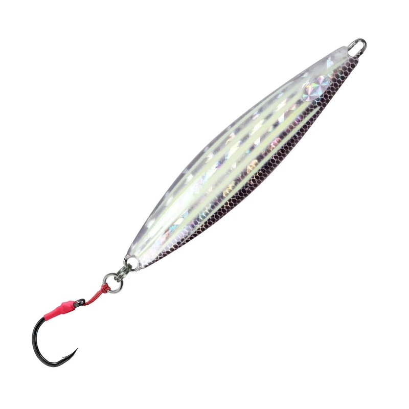 FishLab 100 Gram Carnada Leaf Slow Pitch Jig, 4 1/4″ Gulf Stream