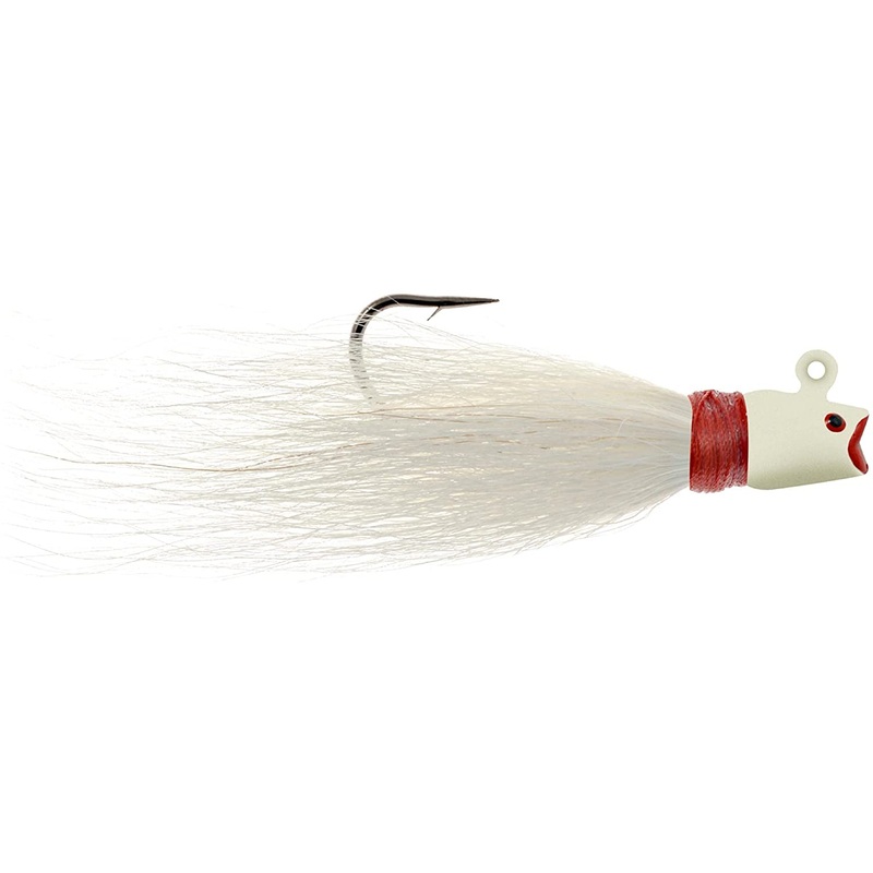 Hurricane Laughing Bucktail Jig White 3/4oz (2Pk)