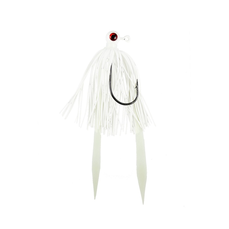 Jigging World Power Ball Jig W/ Silicon Skirt Teaser White