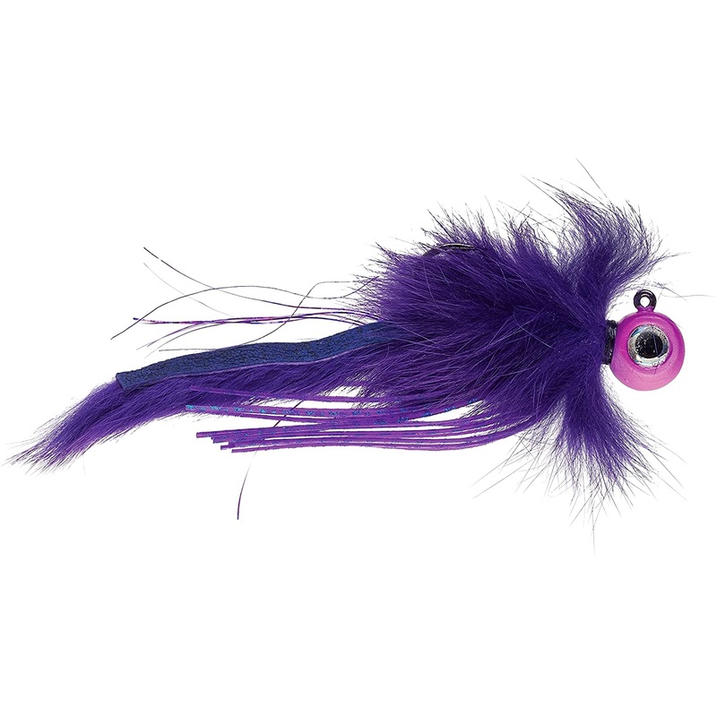 VMC Twitchin’ Jig 1/2oz., hook, Glow Purple Rain
