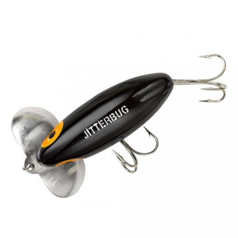 Arbogast Jitterbug Topwater Lure White/Red Head 2″