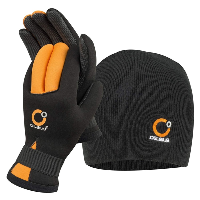 Celsius Deluxe Neoprene Waterproof Adjustable Glove w/ Hat Combo NG-HAT/L Large