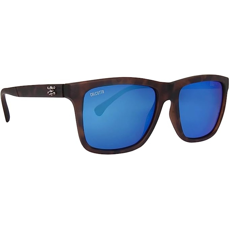 Calcutta Intruder Polarized Sunglasses Matte Tortoise/Blue Mirror