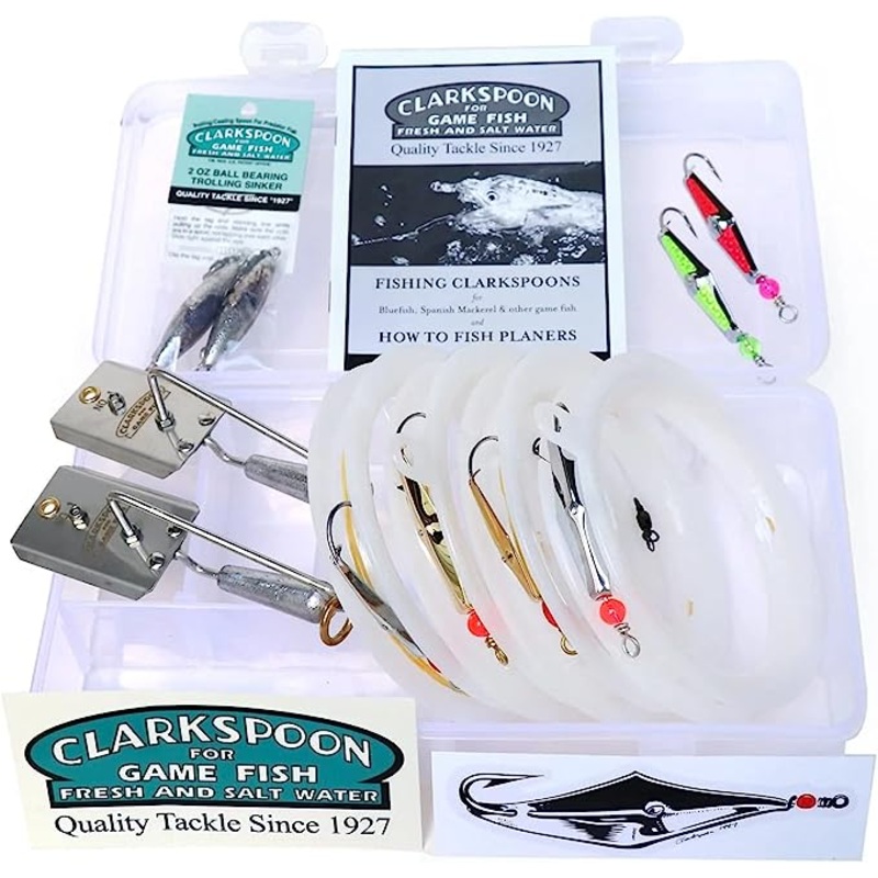 Clarkspoon Starter Kit – 4 Rigged Spoons, 2 Flash Spoons, 2