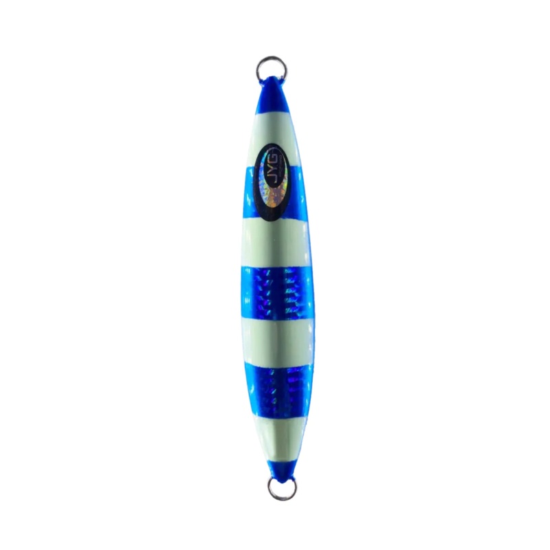 JYG Pro Fishing Wave Slow Pitch Jig Blue Stripe 150G