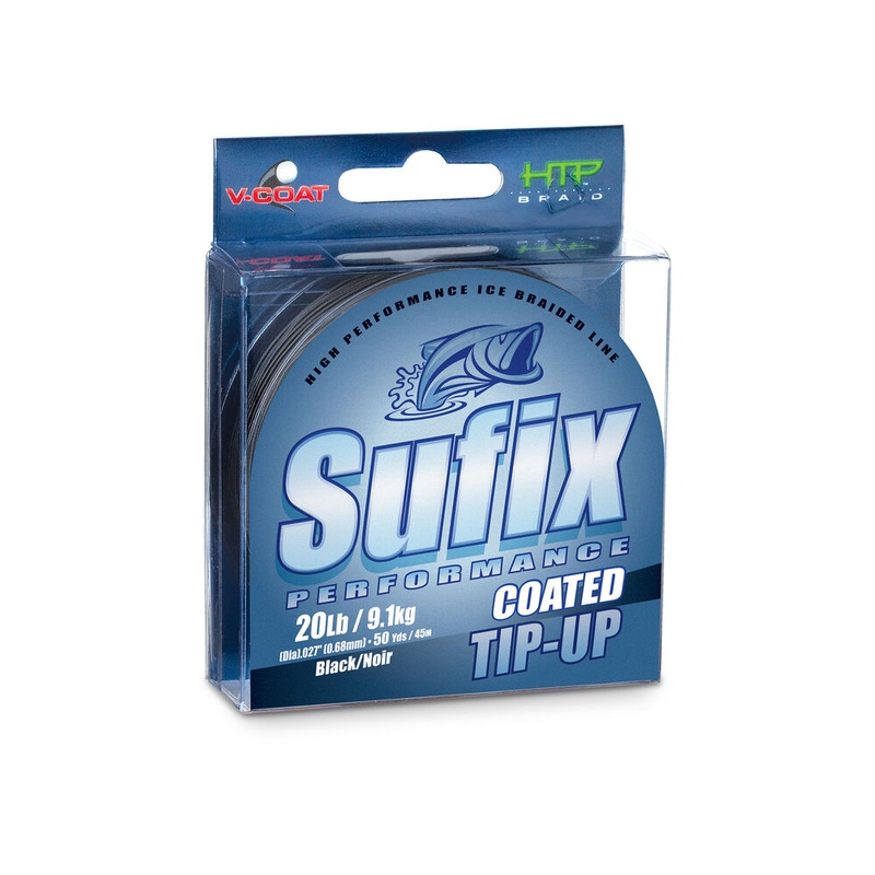 Sufix Performance Tip Up Vinyl Coat 50yd Braided Ice Fishing Line 15lb