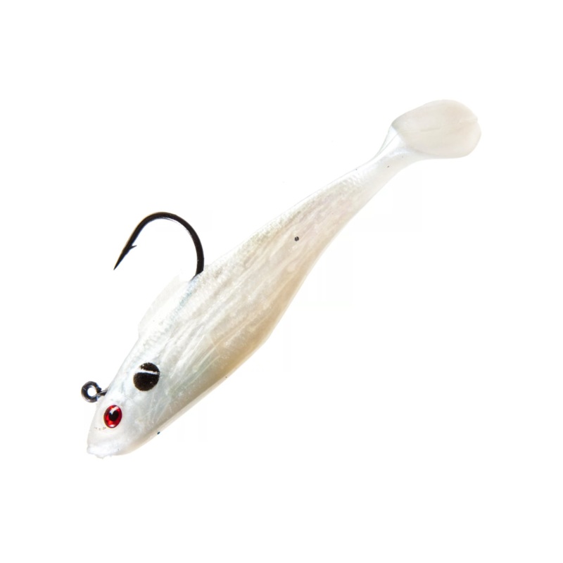 Tsunami Pro Swim Shad Holo Swim Baits 3″ Pearl/Spot 3″ – 4pk