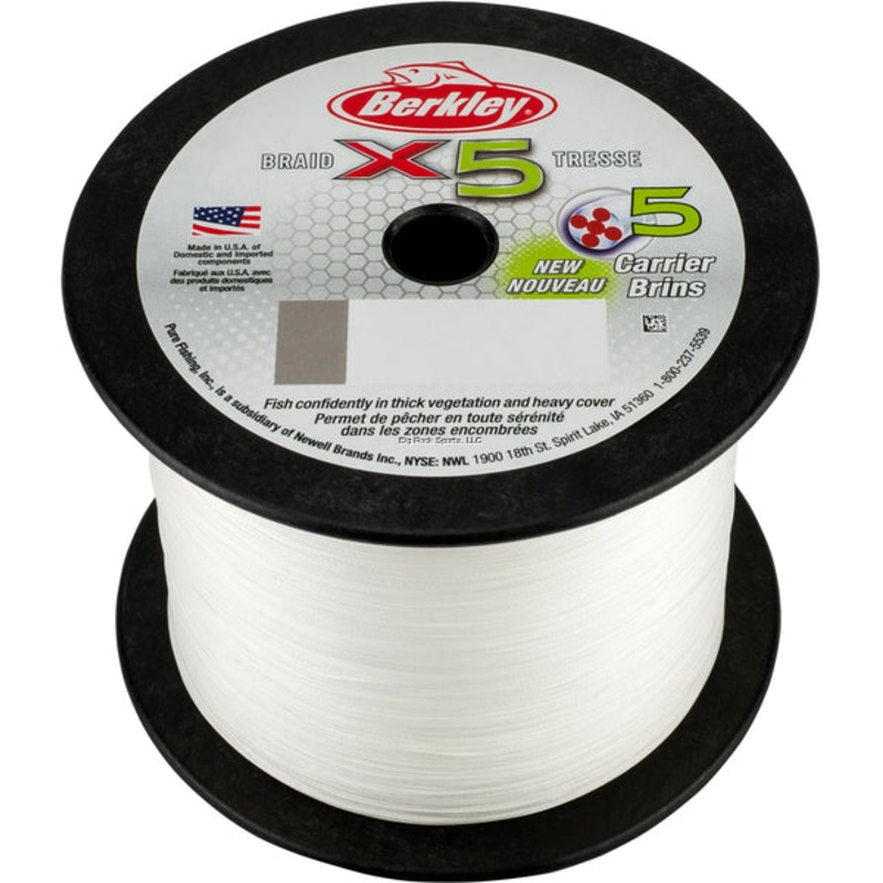 Berkley X5 Braid 5-Carrier Braided Fishing Line Low-Vis Green 328yd 40lb
