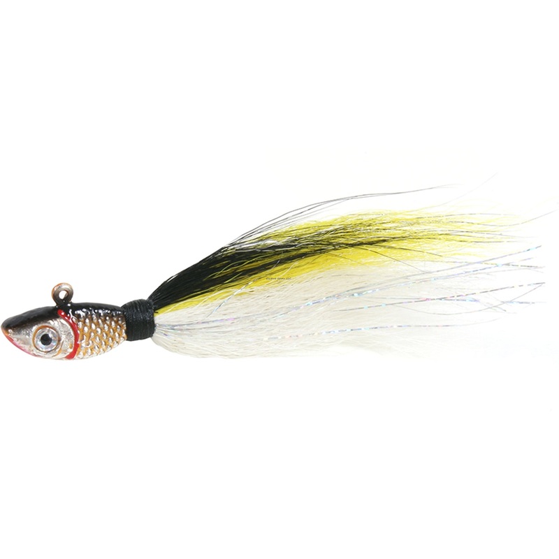 Sea Striker Bucktail Jig with Rattle and Grub Keeper Bunker 3/4oz