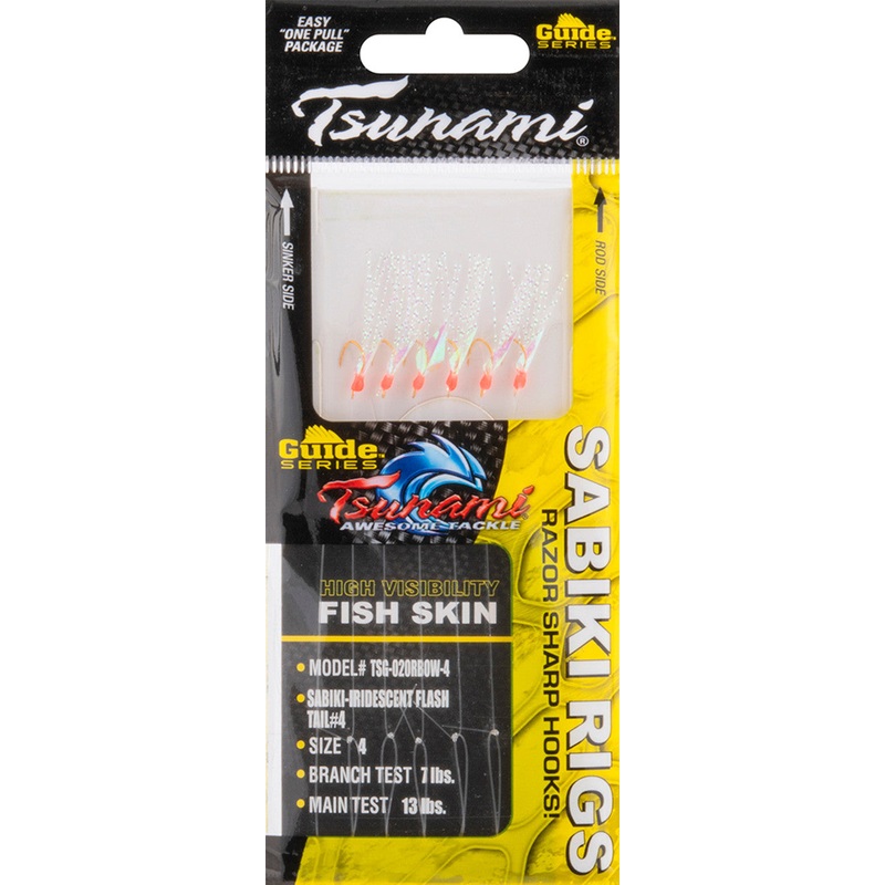 Tsunami Guide Series Flash Tail Sabiki Rig Iridescent Red 6