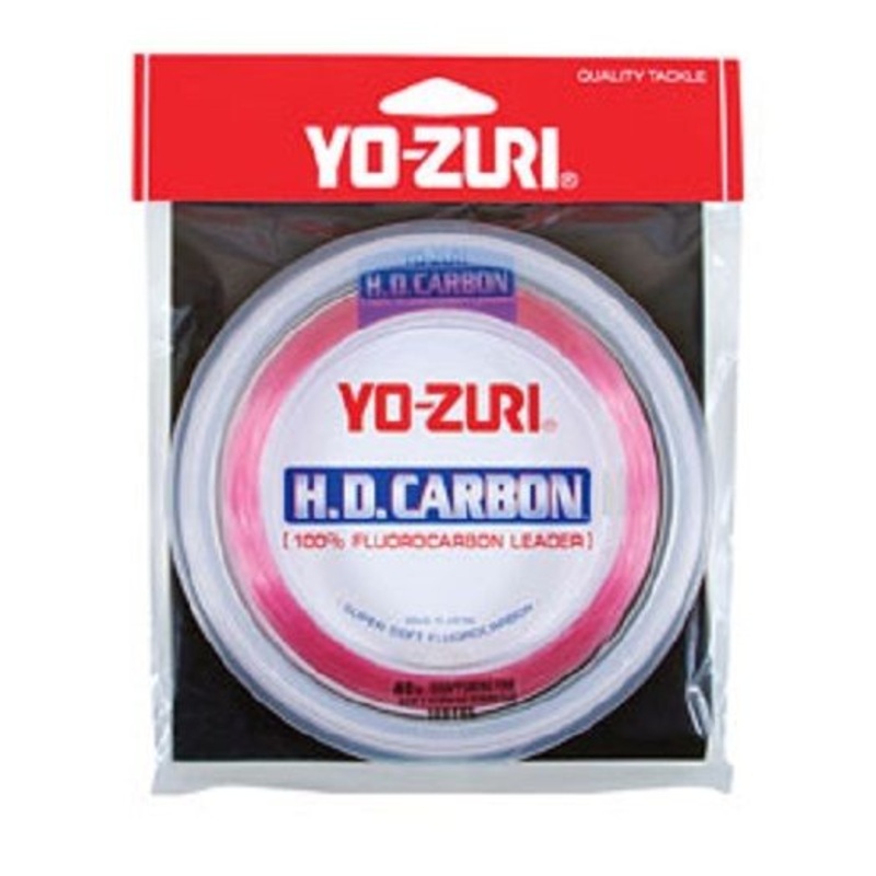 Yo-Zuri HD Carbon 100% Fluorocarbon Leader (15-200lb, 100yd, Disappearing Pink) 15lb