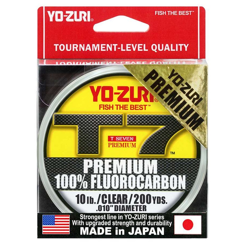 Yo-Zuri T-7 Premium Fluorocarbon Line (6lb-25lb, 200yd, Clear) 16lb
