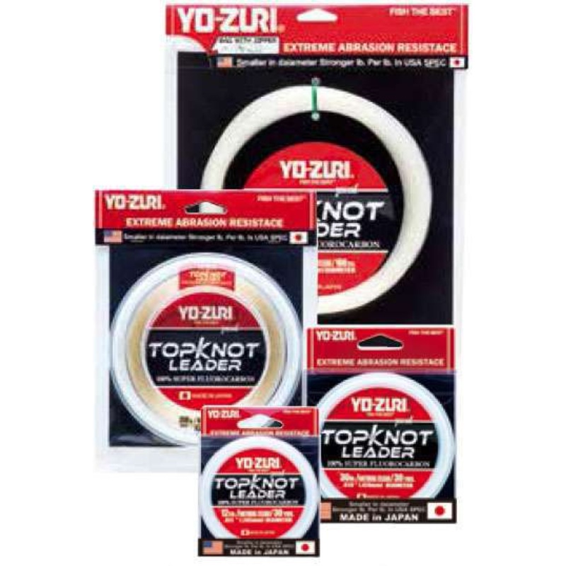 Yo-Zuri TopKnot Fluorocarbon Leader (8-200lb, 30/100yd, Clear/Pink) Disappearing Pink 30yd 12lb