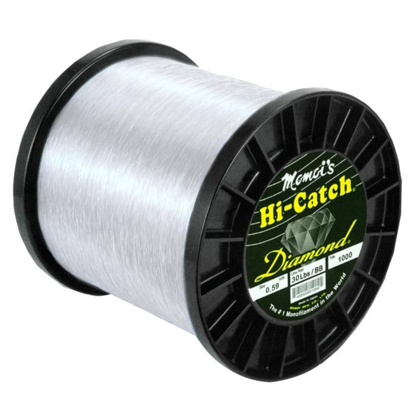 Momoi Hi-Catch Nylon Monofilament Line – 5 lb Spool – 50 lb Test – 5600 yd – Clear