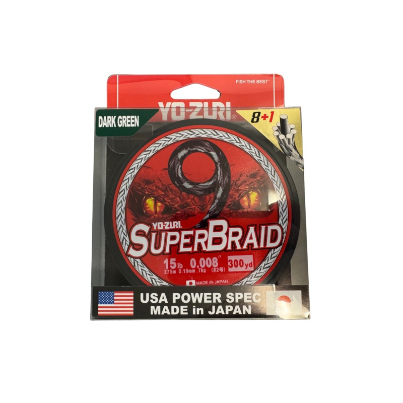 Yo-Zuri SuperBraid 9 Braided Line Dark Green 3000yd 10lb