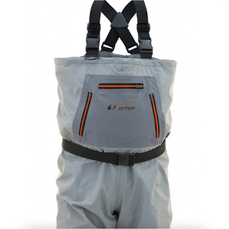 Frogg Toggs Men’s Hellbender Stockingfoot Chest Wader, Slate/Gray Small