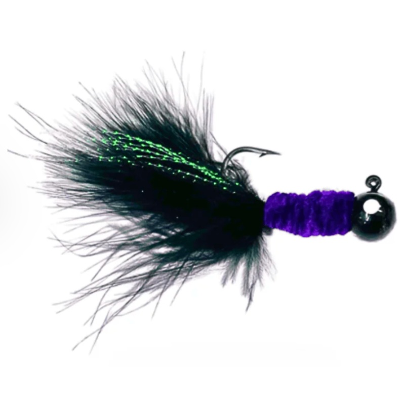 JYG Pro Crappie Jigs Black/Purp 1/16oz