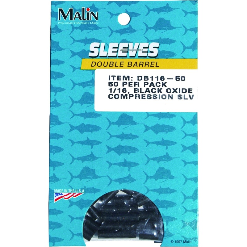 Malin Double Sleeve, Black 300-480lb, 1/16″ ID, 50 pk