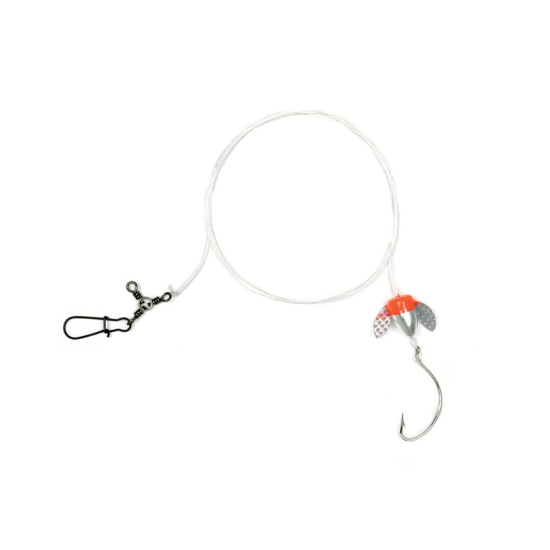 Sea Striker Spin-n-Glo Fluke Rig, 1/0 Nickel Wide Gap Hook, 42″