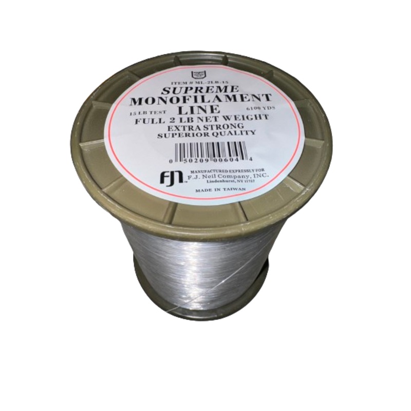 F.J Neil Monofilament Line 2lb Spool, Clear 15lb – 6100yd
