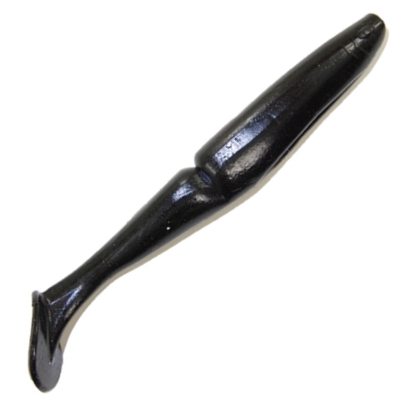 Gambler Big GZ Magnum Paddle Tail Swimbait, 6.5″ and 8″ Black 6.5″