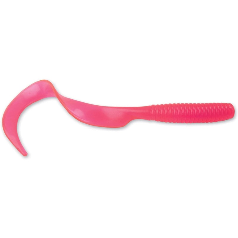 GOT-CHA Curltail Grub Fishing Lure, 8″, 5pk, Pink