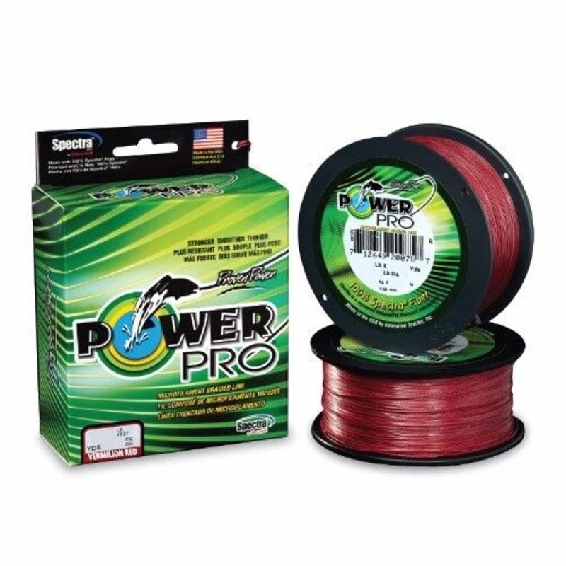 Power Pro Original Spectra Vermilion Red Braided Line (150,300,500,1500yd) 5lb – 1500yd