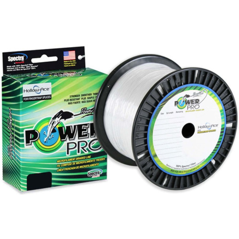PowerPro Hollow Ace Fishing Line (80lb-130lb, 1500yd, Blue, White, Yellow) White 130lb – 1500yd