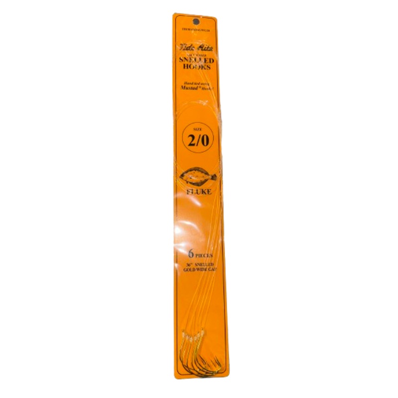 Tide Rite Mustad Gold Snelled Wide Gap 2/0