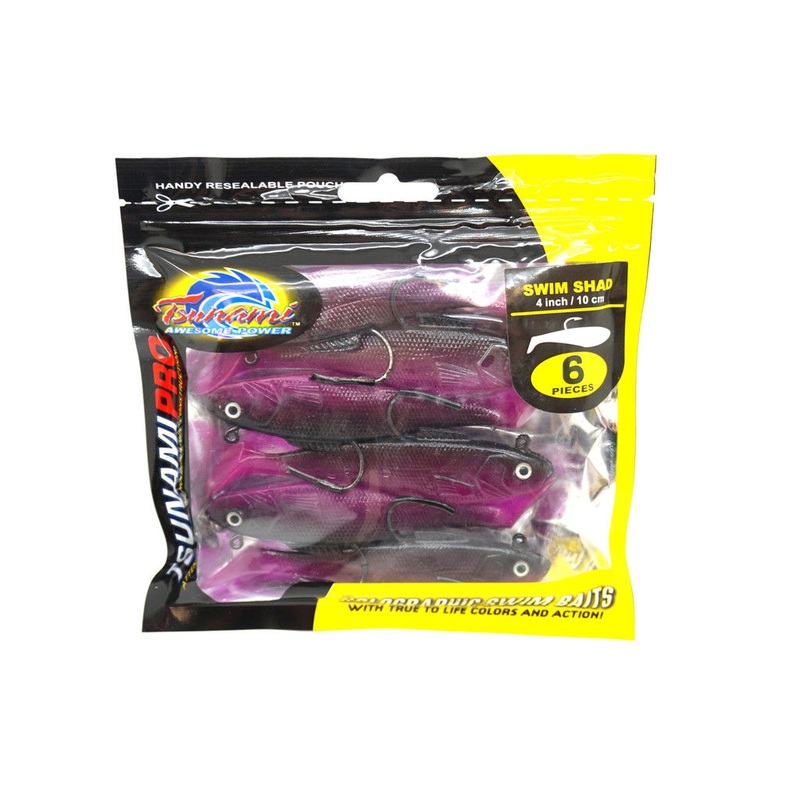 Tsunami Soft Bait Swim Shad 27 – Limetreuse 4″ (6 Pack)