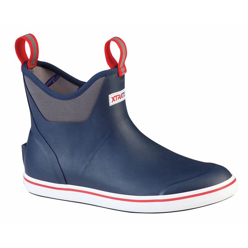 Xtratuf Men’s Full Rubber Deck Boot, Navy/Red 9