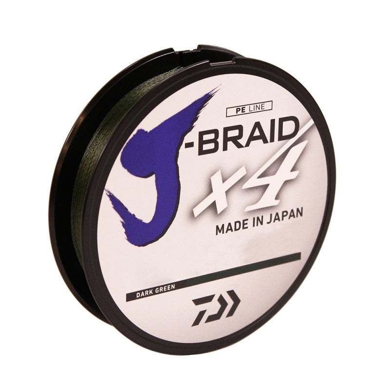 Daiwa J Braid 4 Weave Braided Line 150-300yd Blue/Green 3000yd Yellow Fluorescent Yellow 3000yd 40lb