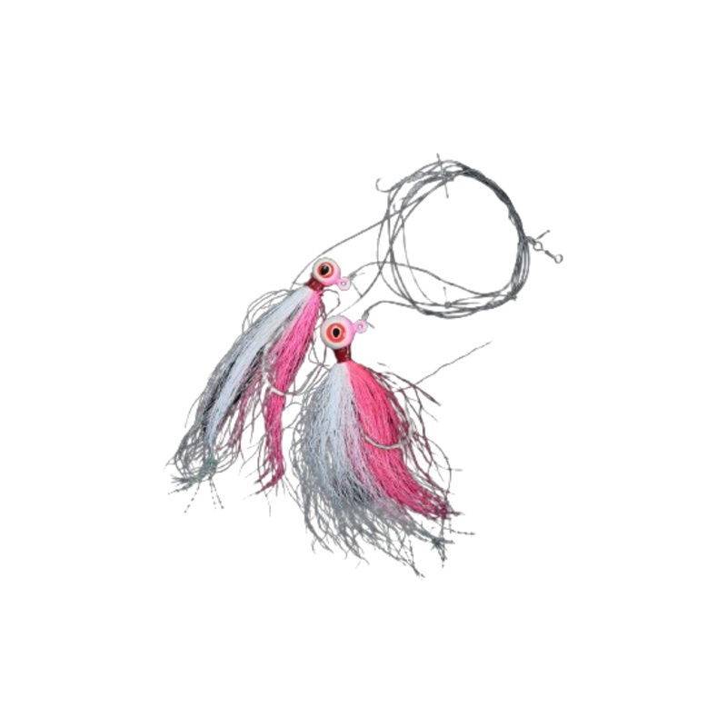 Jigging World Buckeye Hi-Lo Fluke Rig (Assorted Colors) Pink Shine