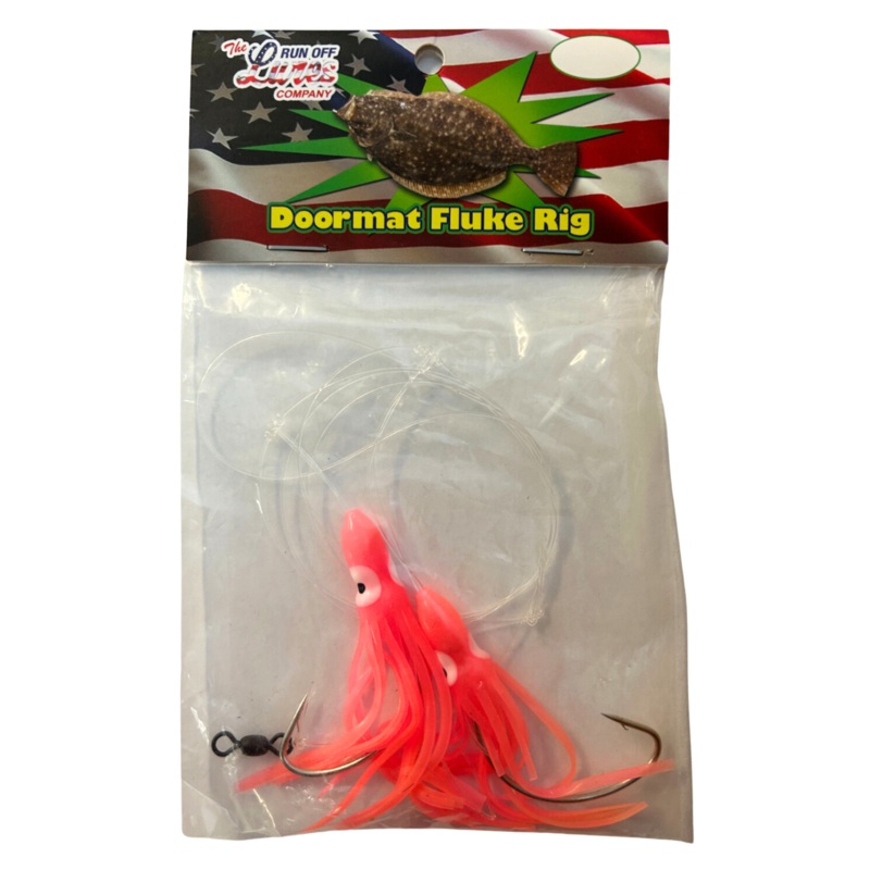 Run Off Lures Doormat Fluke Hi/Lo Dropper Loop Squid Rig Pink