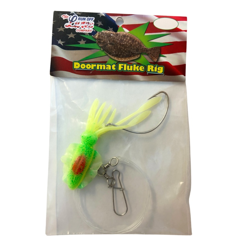 Run Off Lures Doormat Fluke Squid Rig Chartreuse