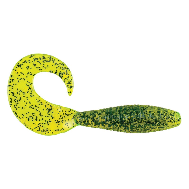 Berkley PowerBait Power Grubs (4″, 10pk, Assorted Colors) Chartreuse Pepper