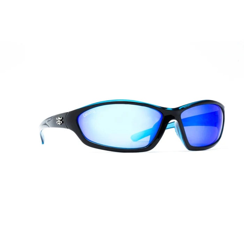 Calcutta Bowman Polarized Sunglasses Shiny Black/Blue Mirror