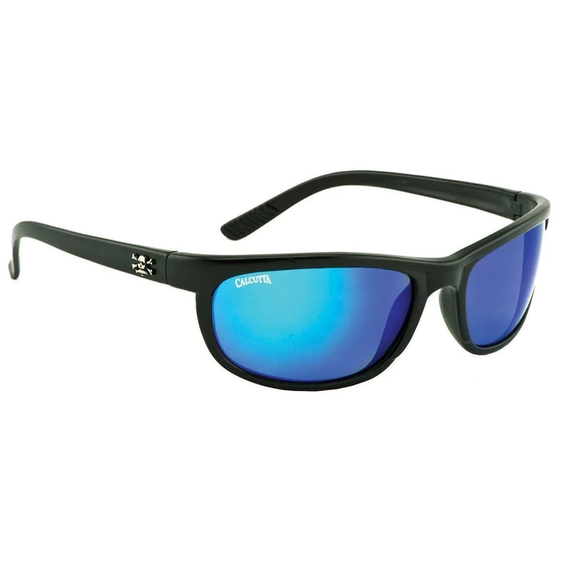 Calcutta Norton Polarized Sunglasses Matte Black/Blue Mirror