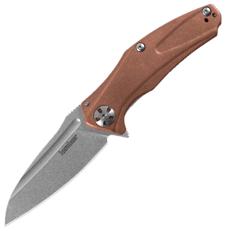Kershaw Natrix Copper Pocketknife 2.75″ Drop-Point Blade with Stonewashed Steel