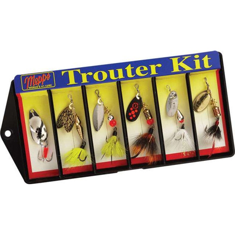 Mepps Assortment Trouter Kit, Size 0 & 1 Hook, Treble
