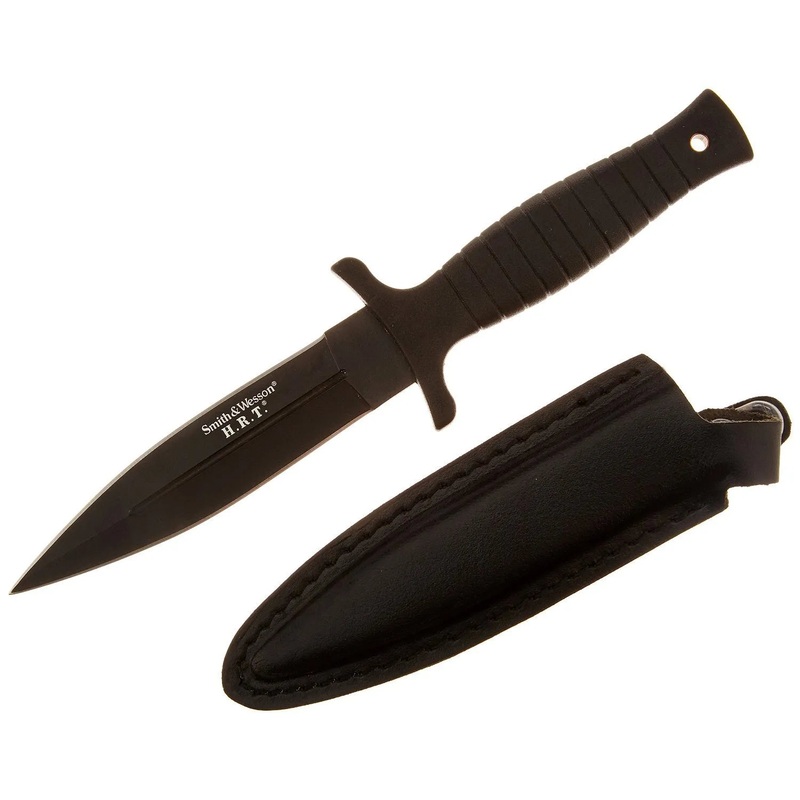 Smith & Wesson Black Dual Edge Boot Knife, 9″