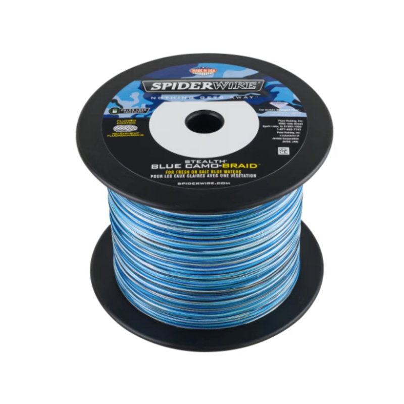 Spiderwire Stealth Blue Camo Braided Line 1500/3000 Yards 80lb – 3000yd