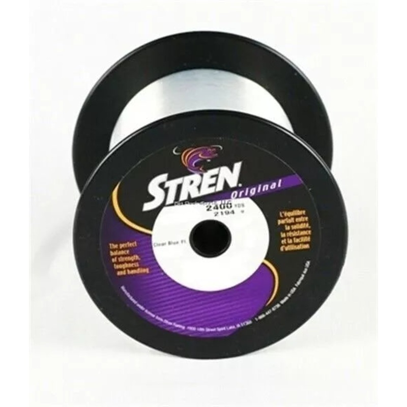 Stren Original Monofilament 2400 Yard Bulk Spools Clear/Blue Clear/Blue Fluorescent 10lb