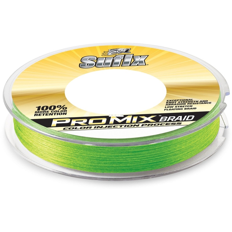 Sufix ProMix Braid 300 Yard Spools Neon Lime 6lb