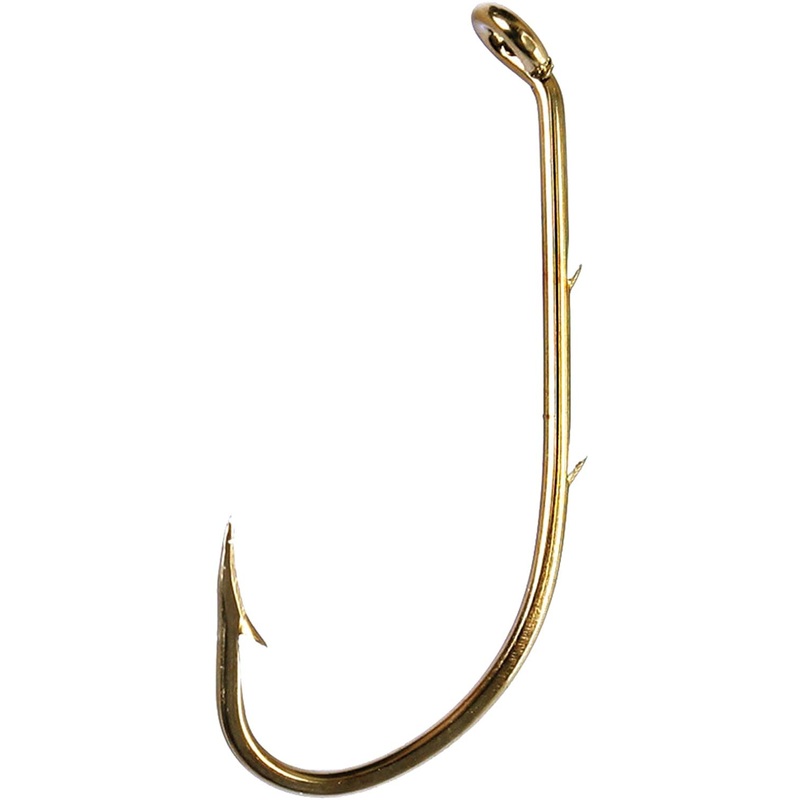 Eagle Claw Baitholder Hook, Curved/Forged, 2 Sliced, 181A 10