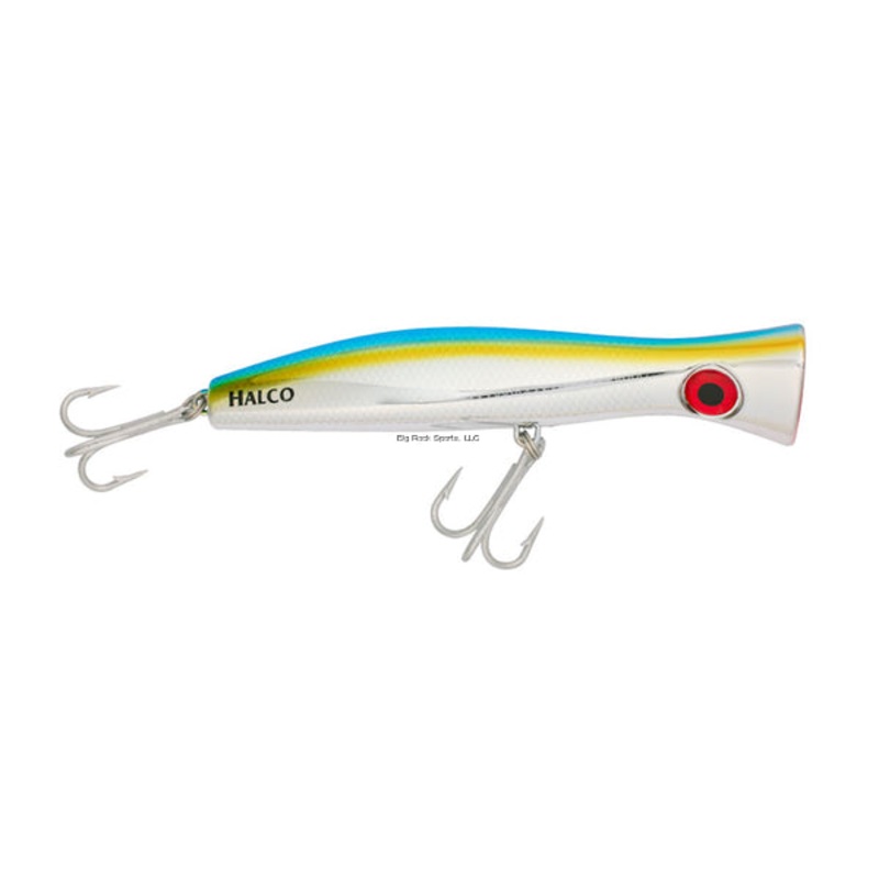 Halco Roosta Popper Casting Lures (2 3/8-7 7/8″, 1/4-4 1/4oz, Multiple Colors) #H51 – Chrome Gold Black 6 3/8″