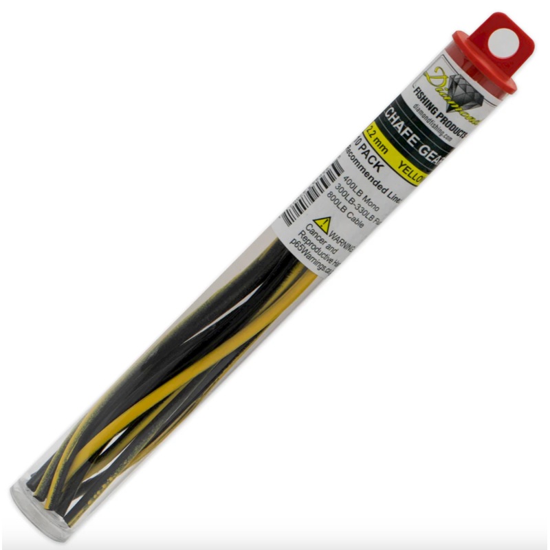 Diamond Fishing Products Chafe Gear, 10pk Yellow 2.20 mm