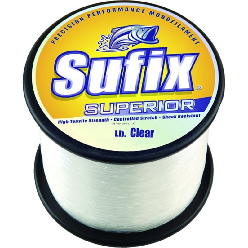 Sufix Superior Monofilament Fishing Line [20-80lb, 4.4lb Spool, Clear] 50lb – 4810yd
