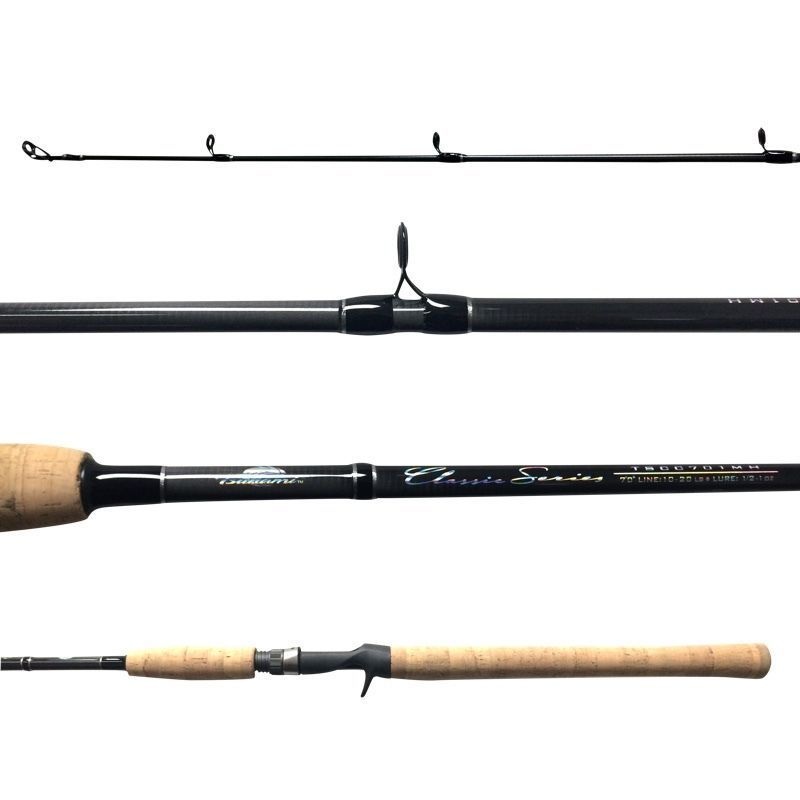 Tsunami Classic 3pc Travel Rod Freshwater Saltwater Conventional 7′ TSCC-703H